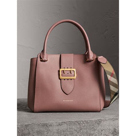 burberry medium buckle tote pink